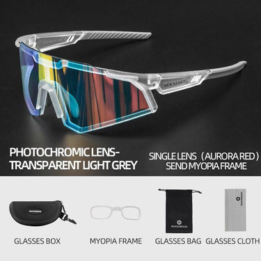 ROCKBROS Photochromic Goggle Cycling Sunglasses Sport Road Mountain Bike Glasses - Gio's Outdoors -ROCKBROSUSA
