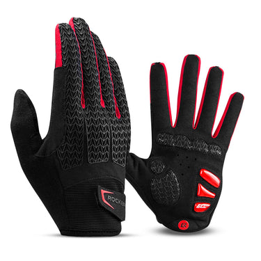 ROCKBROS Cycling Gloves for Men Women Full Finger with Gel Padded Shock Absorbing, Touch Screen Anti Slip - Gio's Outdoors -ROCKBROSUSA