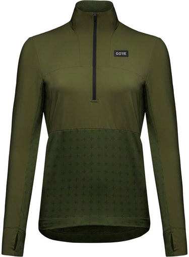 Gorewear Trail KPR Hybrid 1/2-Zip Jersey - Utility Green Women's Small