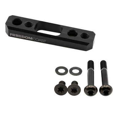 Freedom Coast Flat Mount Brake Adapter Rear 17mm Bolts +20 Black