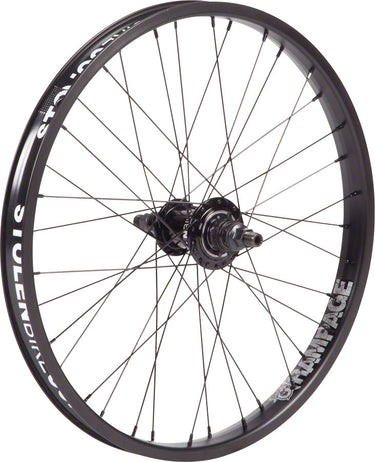 Stolen Rampage Rear Wheel - 20" 14 x 110mm Rim Brake Freecoaster BLK Clincher