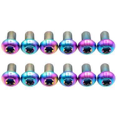 Better Bolts Titanium Buttonhead Rotor Bolt Kit Rainbow 12/Count