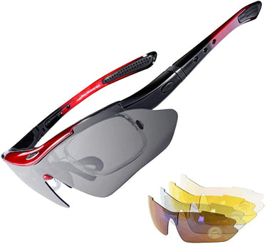 ROCKBROS-Slim Polarised Sports Sunglasses With 4 Interchangeable Lens Cycling Glasses UV400 - Gio's Outdoors -ROCKBROSUSA
