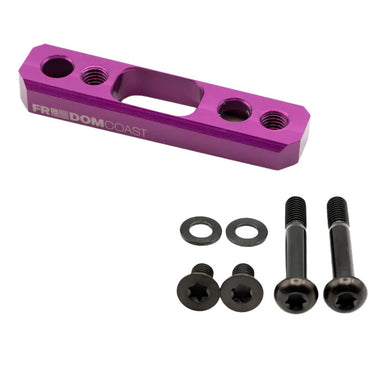 Freedom Coast Flat Mount Brake Adapter Rear 22mm Bolts+20 Purple