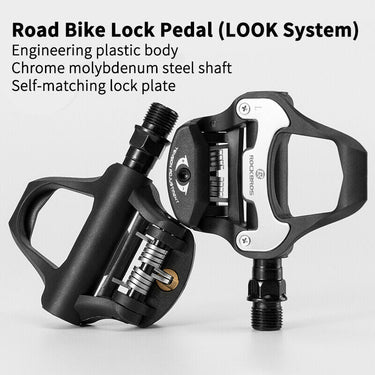ROCKBROS Self-Lock Road Bike Pedals with Shimano SPD-SL/Look KEO Cleat System (Pair) - Gio's Outdoors -ROCKBROSUSA