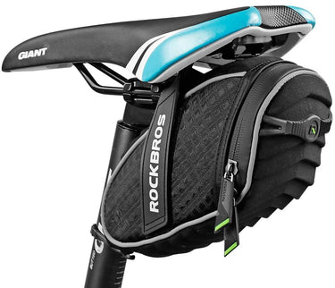 ROCKBROS Waterproof Cycling Saddle Bag Bike Rear Seat Bags Zipper Bicycle Black - Gio's Outdoors -ROCKBROSUSA