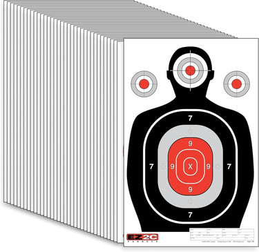 100 EZ2C 12"x18" Silhouette Shooting Target USA MADE Premium Targets for the Range, Gun Gifts (Peel-Off Pad 100) - Gio's Outdoors -EZ2C Targets