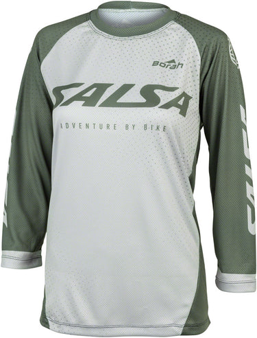 Salsa Women's Fleet 3/4 MTB Jersey - X-Large Green White