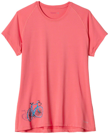 Terry Tech Short Sleeve T-Shirt - Coral Shadow Medium
