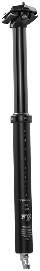 FOX Transfer Performance Elite Dropper Seatpost - 31.6 mm 120 mm Internal Routing Anodized BLK