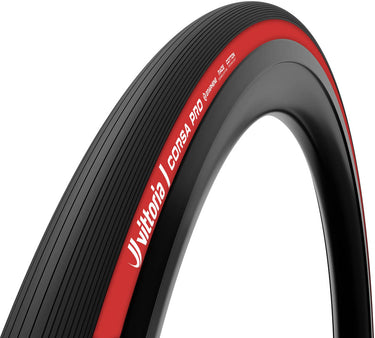 Vittoria Corsa Pro Tire - 700 x 28 Tubeless Folding BLK/Red 4C Race Graphene G2.0