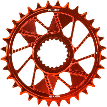 Wheels Manufacturing Direct Mount Chainring - 32t Shimano Direct Mount 1.5mm Inboard Offset HG+ Chain Compatible Orange