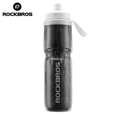 ROCKBROS Insulated Bike Water Bottles Keep Water Cool Leak-Proof Bicycle Water Bottle with Handle Cycling Water Bottle Easy to Squeeze - Gio's Outdoors -ROCKBROSUSA