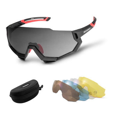 ROCKBROS Polarised Sports Sunglasses with 4 Interchangeable Lens - Gio's Outdoors -ROCKBROSUSA