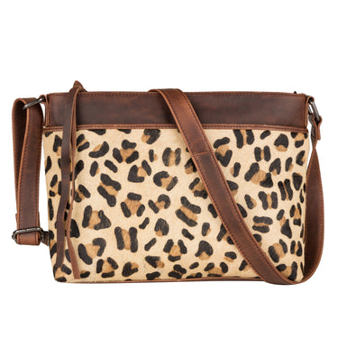 Concealed Carry Josie Indian Leopard Leather Crossbody by Lady Conceal - Gio's Outdoors -Lady Conceal Wholesale
