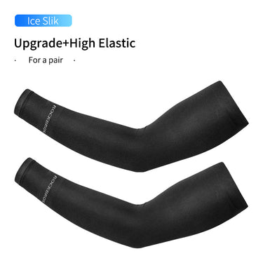ROCKBROS-Ice Fabric Running Arm Sleeves Warmers UV Protect Summer - Gio's Outdoors -ROCKBROSUSA
