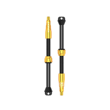 Lezyne CNC TLR Tubeless Valve Pro 60mm Gold Pair