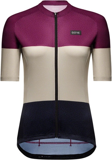 Gorewear Spirit Stripes Jersey - Purple/Beige Women's Large 12/14
