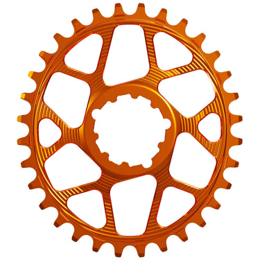 Works Components Oval Chainring SRAM 3-Bolt 34T Boost 3mm Orange