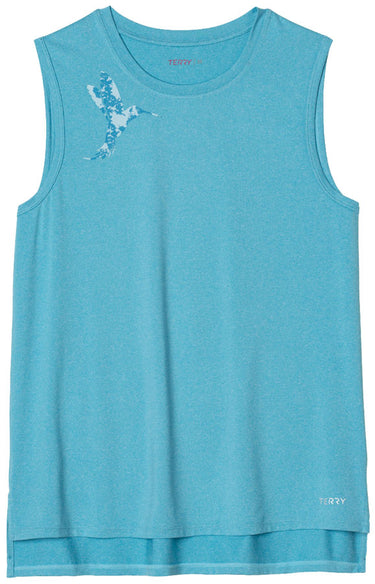 Terry Tech Tank - Horizon Blue Hummingbird Medium