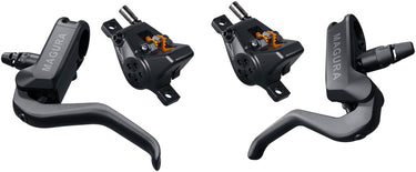 Magura MT A2 Disc Brake Lever Set - Left Right Levers Front Rear 2-Pistion Calipers BLK
