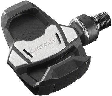 LOOK KEO Blade Carbon Ceramic Ti Pedals - Single Sided Clipless Titanium 9/16" BLK. 53mm QF 16Nm