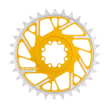 Burgtec 3mm Offset Thick Thin Chainring SRAM 8-Bolt 32T Gold
