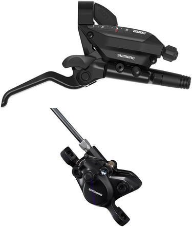 Shimano ST-EF515-8R EZ Fire Plus Shift/Brake Lever BR-MT200 Disc Brake Caliper - Right/Rear 8-Speed Post Mount 2-Piston BLK