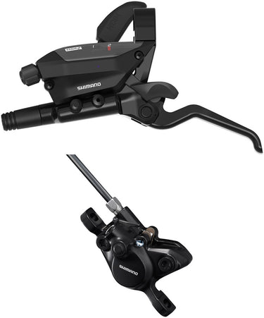 Shimano ST-EF515-2L EZ Fire Plus Shift/Brake Lever BR-MT200 Disc Brake Caliper - Left/Front 2x Shift Post Mount 2-Piston BLK