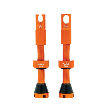 Peaty's Alloy Presta Tubeless Valve Stem Mango 42mm Pair