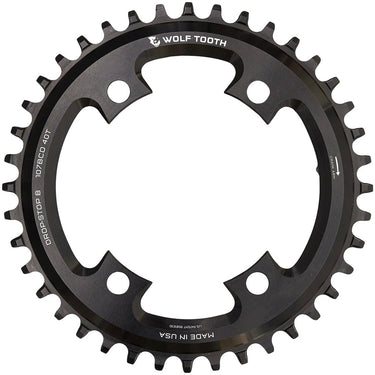 Wolf Tooth 107 BCD Chainring - 44t Compatible SRAM 107 BCD Drop-Stop B 4-Bolt BLK