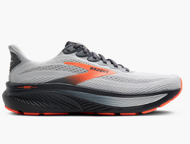 Side view of Brooks men's ghost running shoes