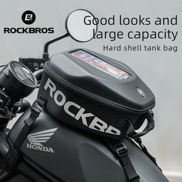 ROCKBROS 7L Hard Shell Motorcycle Tank Bag Waterproof Touchscreen Phone Pouch - Gio's Outdoors -ROCKBROSUSA