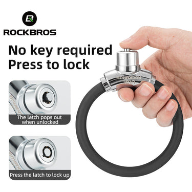 ROCKBROS Bike Cable Lock Portable Bicycle Lock Anti Theft Cable Lock - Gio's Outdoors -ROCKBROSUSA
