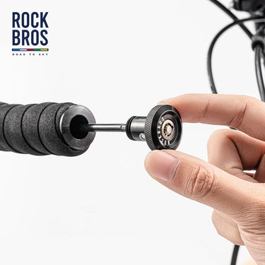 【ROAD TO SKY】ROCKBROS Bicycle Lock Hidden Handle Lock Mini Lock Bike Cable Lock Hidden in Handlebars Helmet Lock Zinc Alloy Lock Cylinder Aluminum Shell 25.6 inches for Roadbike - Gio's Outdoors -ROCKBROSUSA