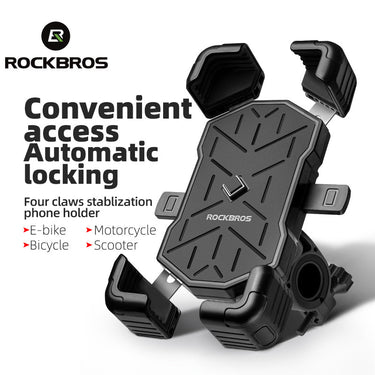 ROCKBROS 360° Adjustable Quick Release Motorcycle Phone Holder - Gio's Outdoors -ROCKBROSUSA