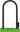 Abus Ultra 410 U-Lock - 3.9 x 9" Keyed Black/Green Includes bracket