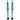 Hold Fast Cycling Tubeless Valve Stem 65mm (Pair) - Turquoise