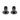 Better Bolts Titanium Flat Mount Bolt Kit 10mm Black 2/Count