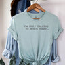 I'm Only Talking to Jesus Today Blue Christian Graphic Tee - Gio's Outdoors