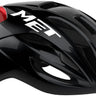 MET Rivale Helmet - Black/Red Glossy Medium