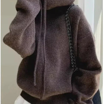 100% Australia Wool Women's Hooded Sweater Long Sleeve Pullovers New Arrivals Knitted Jumper Cashmere New In Sweatshirts Fashion