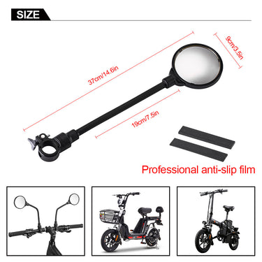 ROCKBROS Bike Mirror Handlebar Mount Safe Rear View Mirror - Gio's Outdoors -ROCKBROSUSA