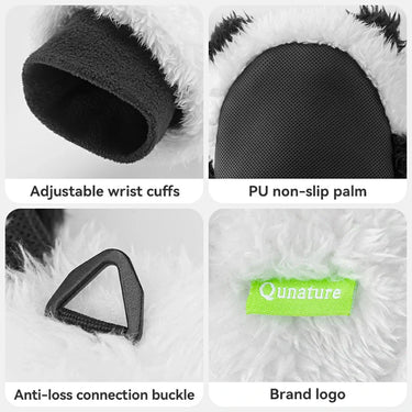 Qunature Panda Ski Gloves | Secure Grip & Warmth for Families - Gio's Outdoors -ROCKBROSUSA