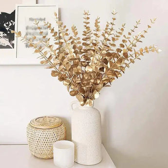 10pcs Artificial Eucalyptus Leaves For Home