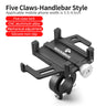 ROCKBROS Bike Mobile Phone Holder CNC Aluminum Bracket Five Claws Phone Holder - Gio's Outdoors -ROCKBROSUSA