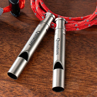 Qunature Titanium Survival Whistle 120dB Loud, Durable, Portable Outdoor Gear - Gio's Outdoors -ROCKBROSUSA