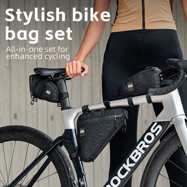 ROCKBROS Bicycle Combination Bags Set - Top Tube, Triangle, Saddle Bags - Gio's Outdoors -ROCKBROSUSA