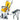 Topeak Baby Seat II Child Seat With Disc Compatible Rear Rack - Fits 29" MTX 2.0 Gray/YLW
