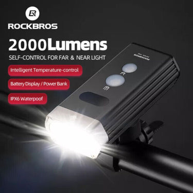 ROCKBROS 2000LM 360° Adjustable Headlight - Ultra Bright, Waterproof, Durable - Gio's Outdoors -ROCKBROSUSA